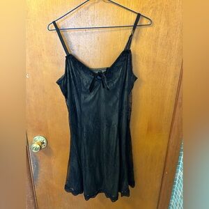Cosmic Aura Black Lace Slip Dress - Women